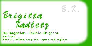 brigitta kadletz business card